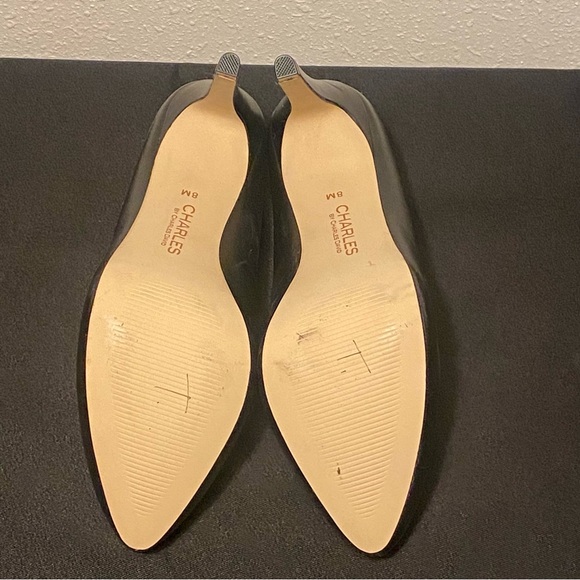 Charles by Charles David Black 8 Leather Platform Stiletto Heel Closed Toe NWOT - Picture 5 of 5